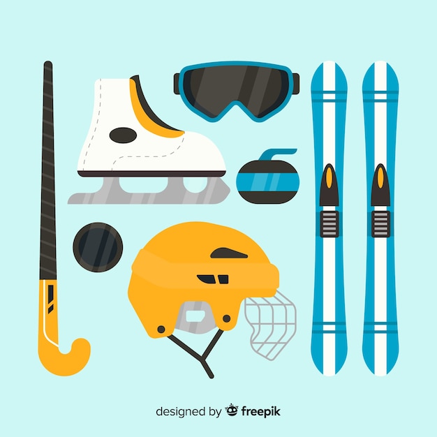 Free vector flat sport accessories