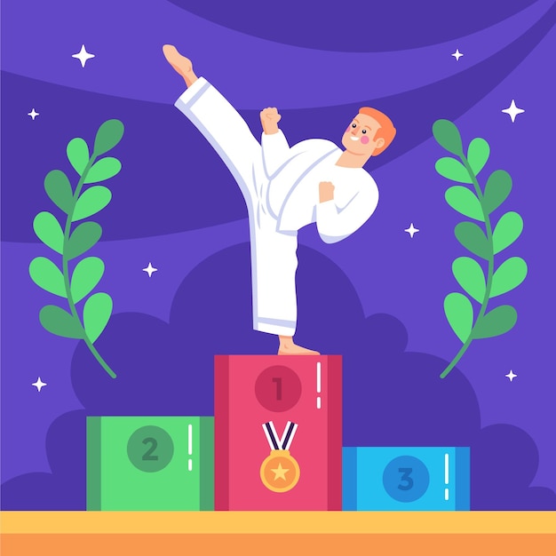 Flat sport games illustration