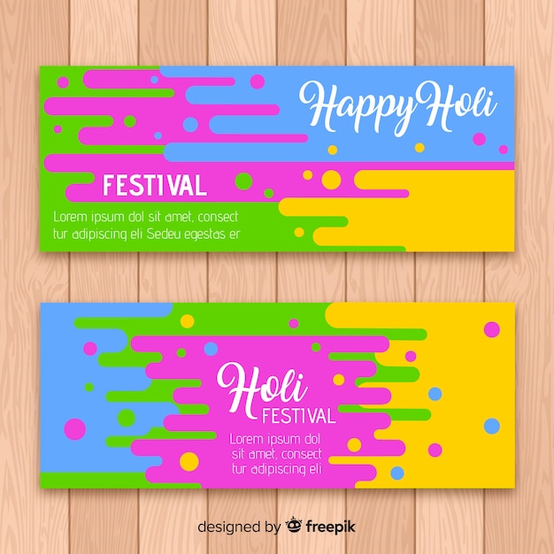 Free vector flat spots holi festival