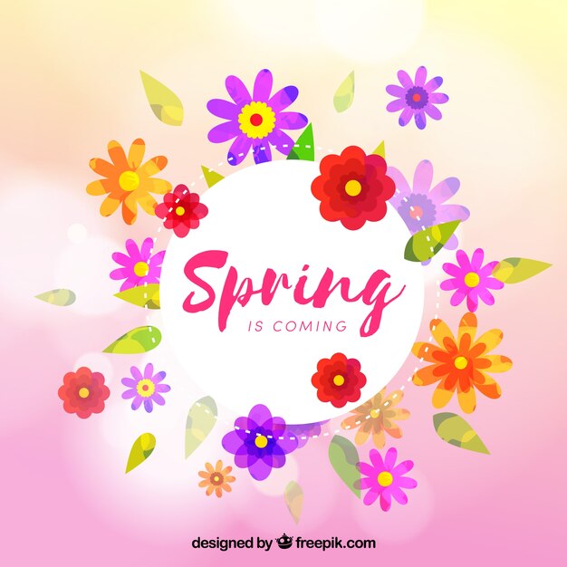 Flat spring background