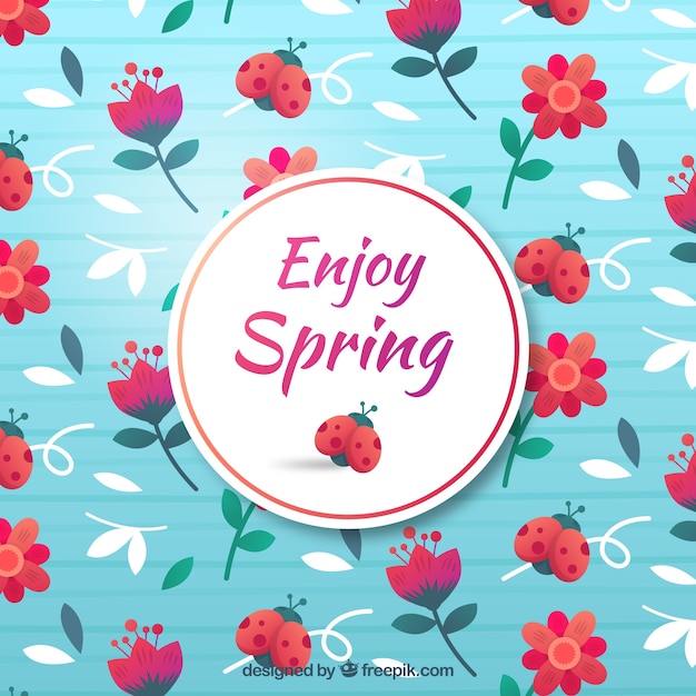 Free vector flat spring background