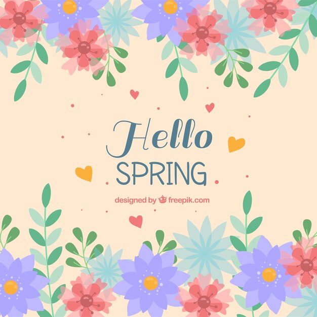 Flat spring background