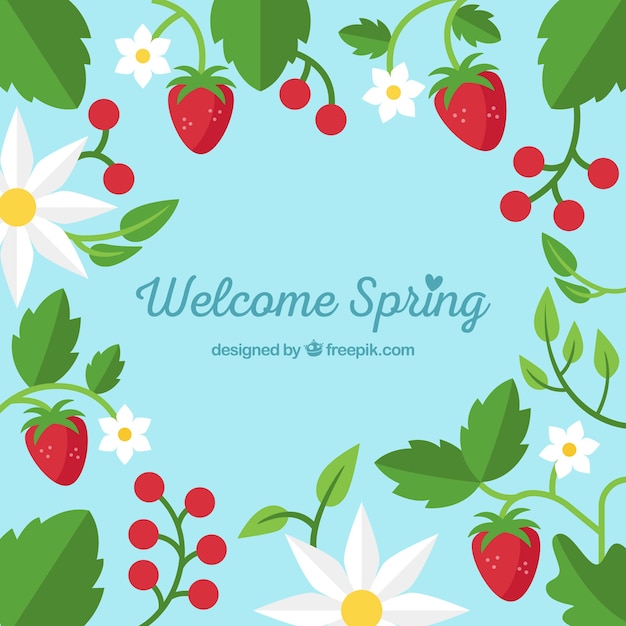 Flat spring background