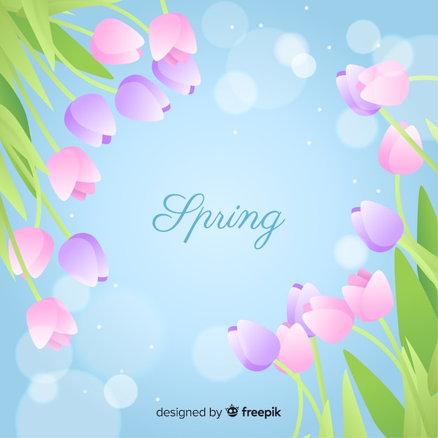 Free vector flat spring background