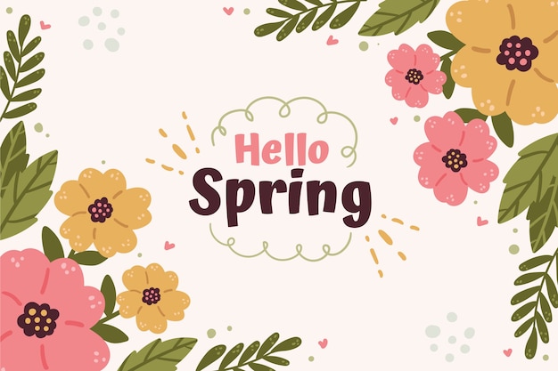 Free vector flat spring background