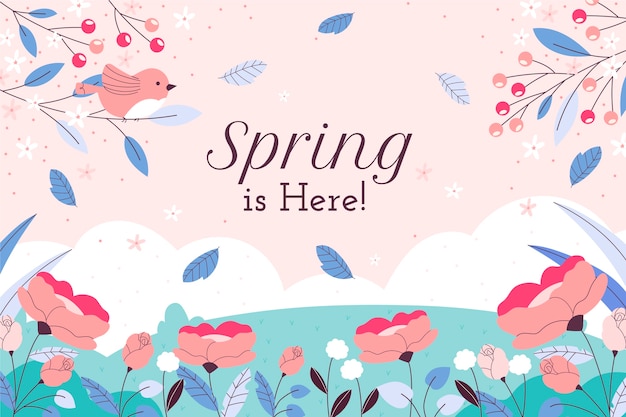 Free vector flat spring background