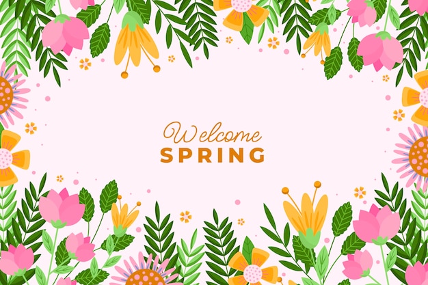 Free vector flat spring background