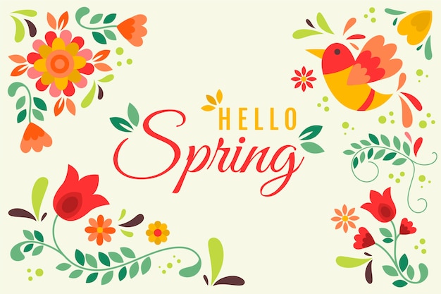 Flat spring background