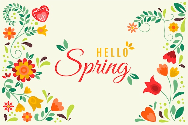 Free vector flat spring background