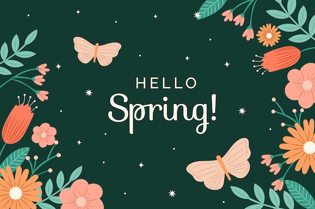 Free vector flat spring background