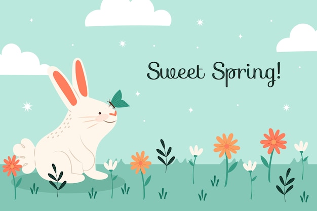 Free vector flat spring background