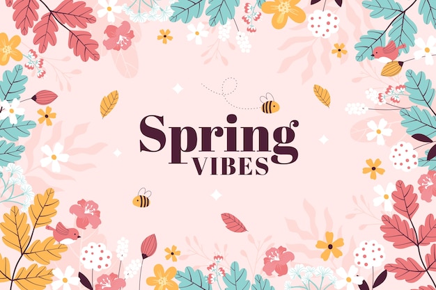 Free vector flat spring background