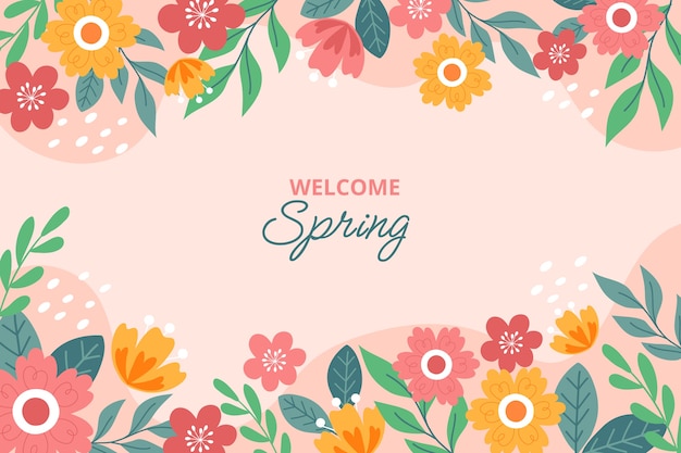 Free vector flat spring background