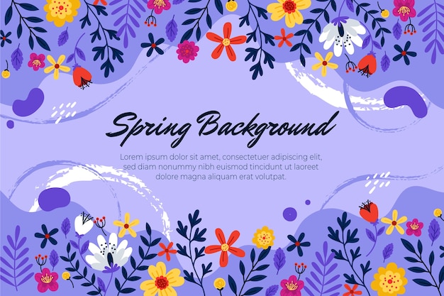 Free vector flat spring background