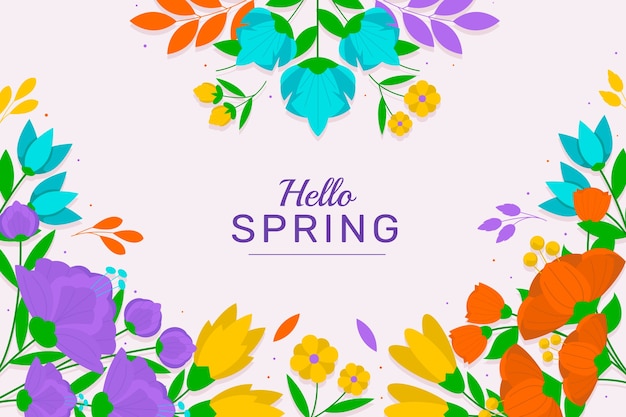 Free vector flat spring background