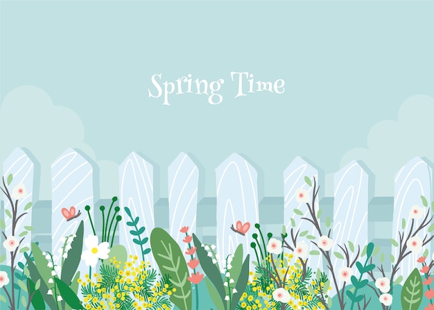 Free vector flat spring background