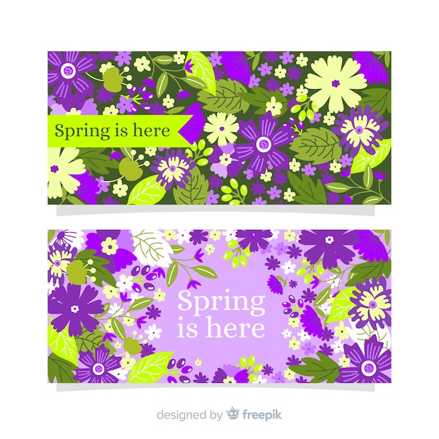 Flat spring banner