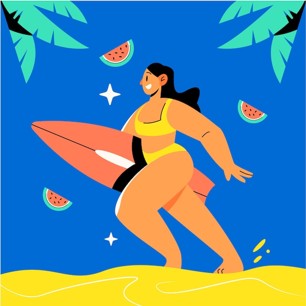 Бесплатное векторное изображение Иллюстрация плоских весенних каникул