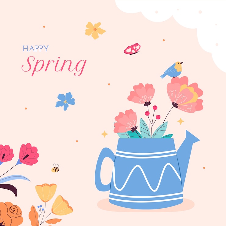 Free Vector flat spring celebration illustration