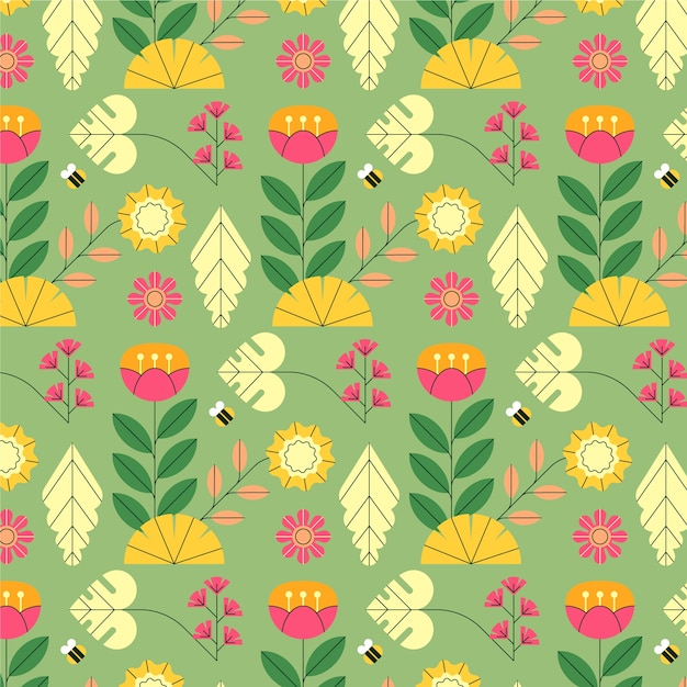 Flat spring celebration pattern design