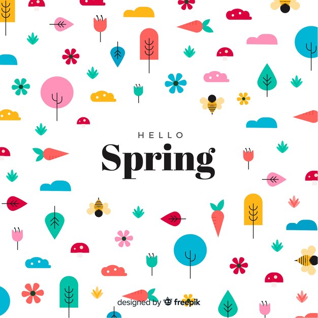 Flat spring elements background