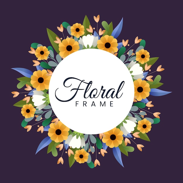 Free vector flat spring floral frame