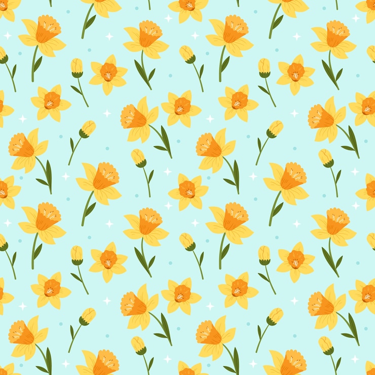 Free Vector flat spring floral pattern design