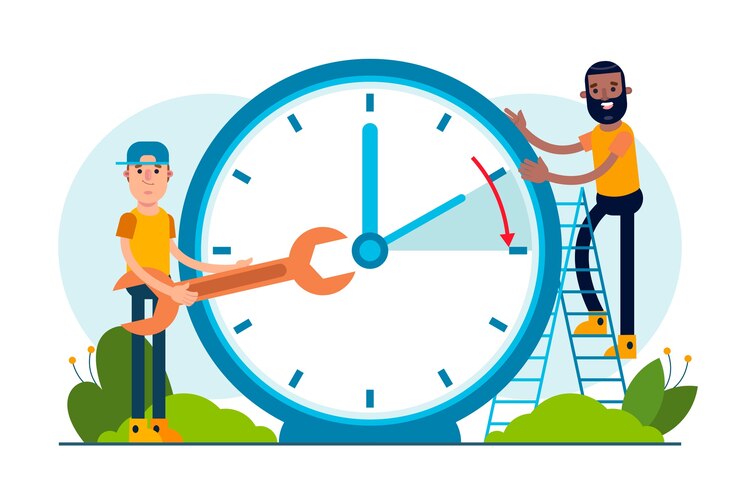 Free Vector flat spring forward illustration