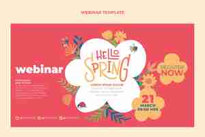 Free vector flat spring horizontal banner template