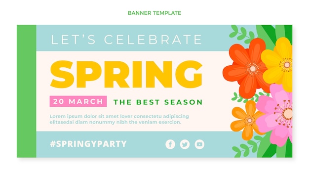 Flat spring horizontal banner