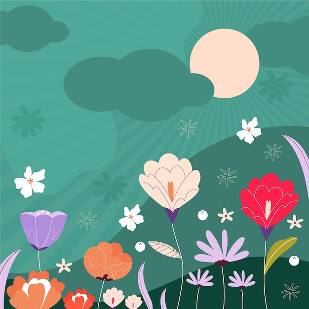 Free vector flat spring illustration