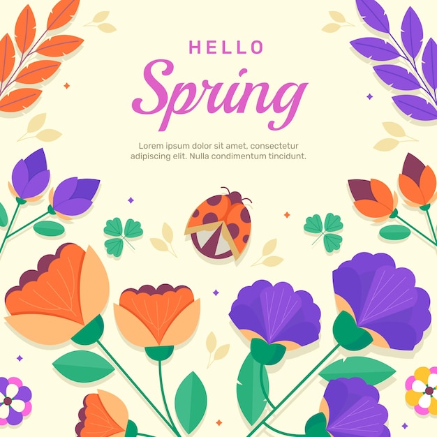 Free vector flat spring illustration