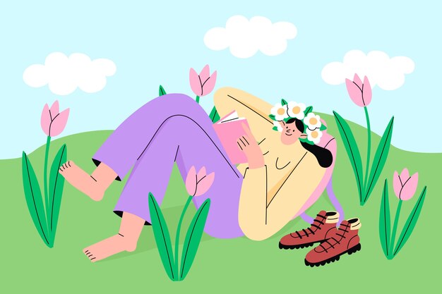 Flat spring illustration