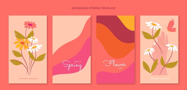 Плоская весенняя коллекция рассказов instagram