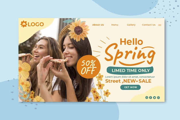 Flat spring landing page