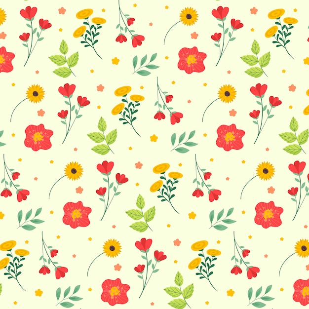 Free Vector | Flat spring pattern design