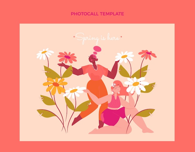 Flat spring photocall template