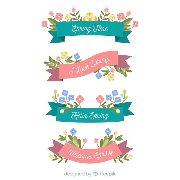 Flat spring ribbon set