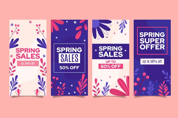 Flat spring sale instagram stories collection