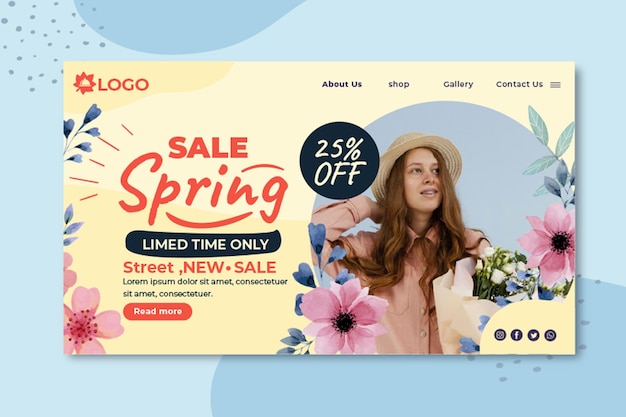 Flat spring sale landing page