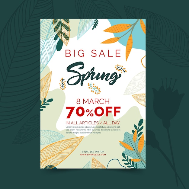 Flat spring sale vertical flyer