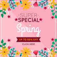 Free vector flat spring sale with super discount