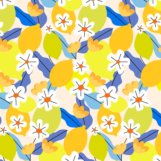 Free vector flat spring time pattern design