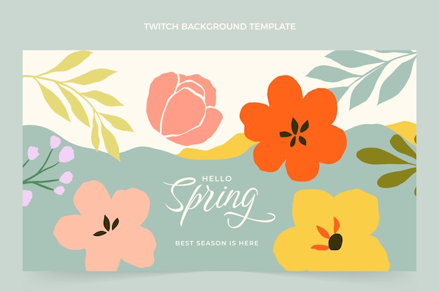 Free vector flat spring twitch background