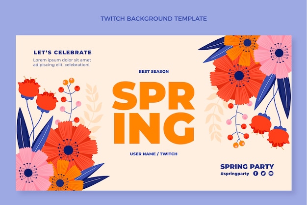 Flat spring twitch background