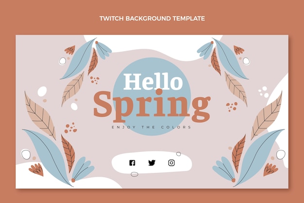 Free vector flat spring twitch background