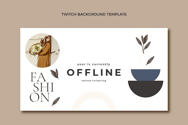 Free vector flat spring twitch background