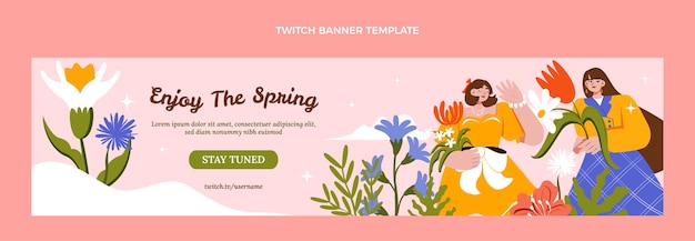 Flat spring twitch banner