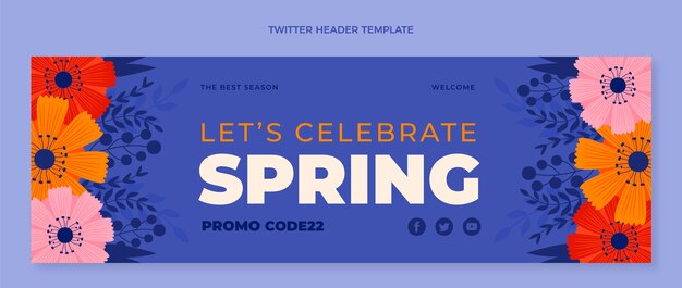 Flat spring twitter header