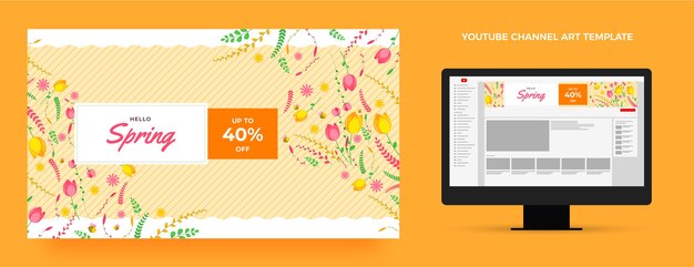 フラット春のYouTubeチャンネルアート